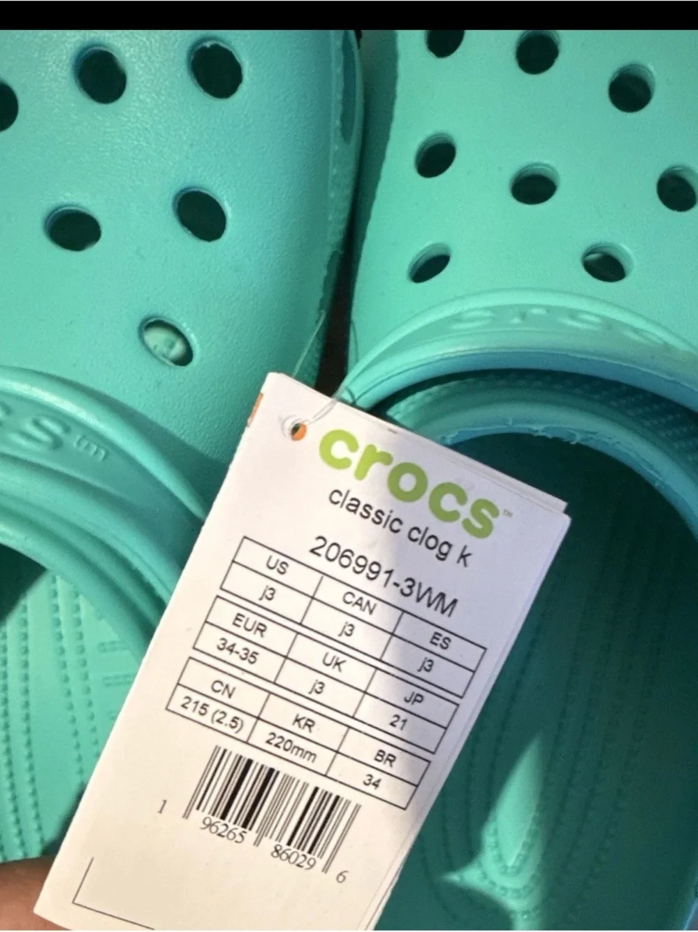 CROCS Kids Classic Clog in Aqua
